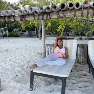 Mesh White Maxi Cover Up Beach Pants